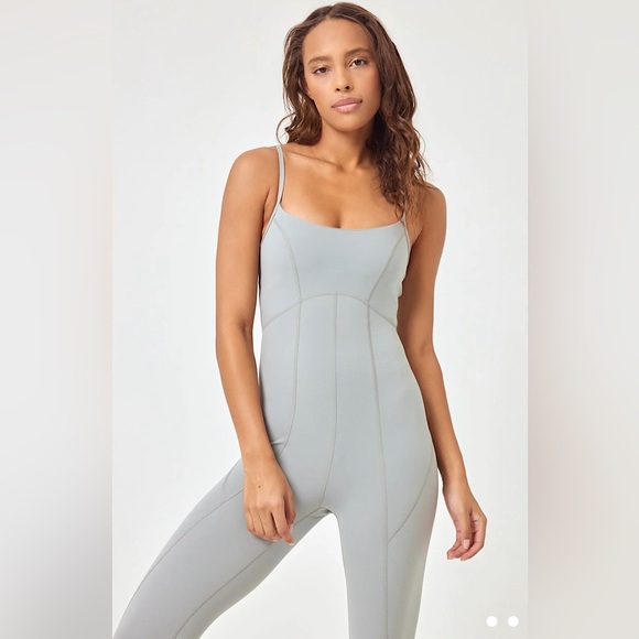 NWT! LSPACE Go the Distance Jumpsuit in Sage - Size L - Picture 2 of 9